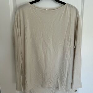 lululemon athletica Cream Long Sleeve Tee